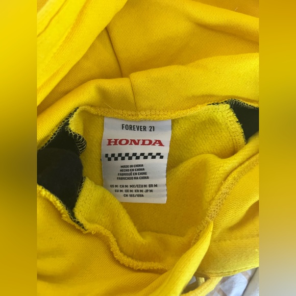 RARE FIND- FOREVER 21 X HONDA COLLAB CROPPED HOODED SWEATER - Picture 3 of 5